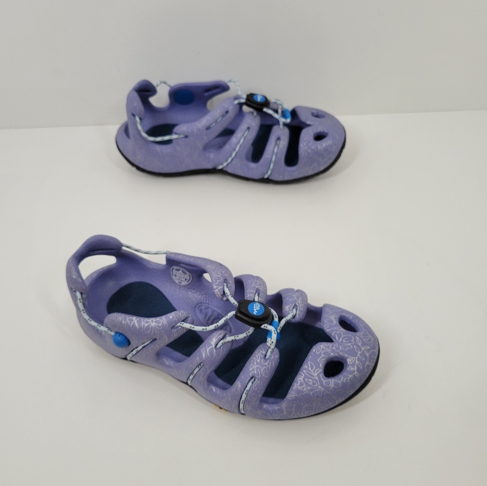 Mion Purple Floral Waterproof Hiking Swim Sandal Shoes Youth Girl Size 3